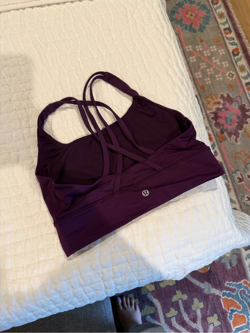 lululemon athletica Strappy Sports Bra in Deep Plum